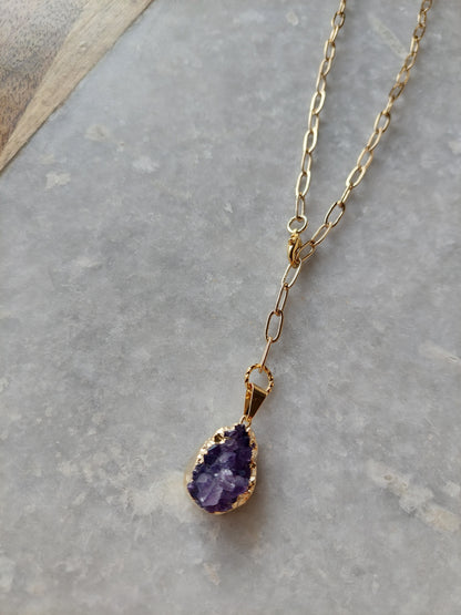 Adjustable Choker - Amethyst