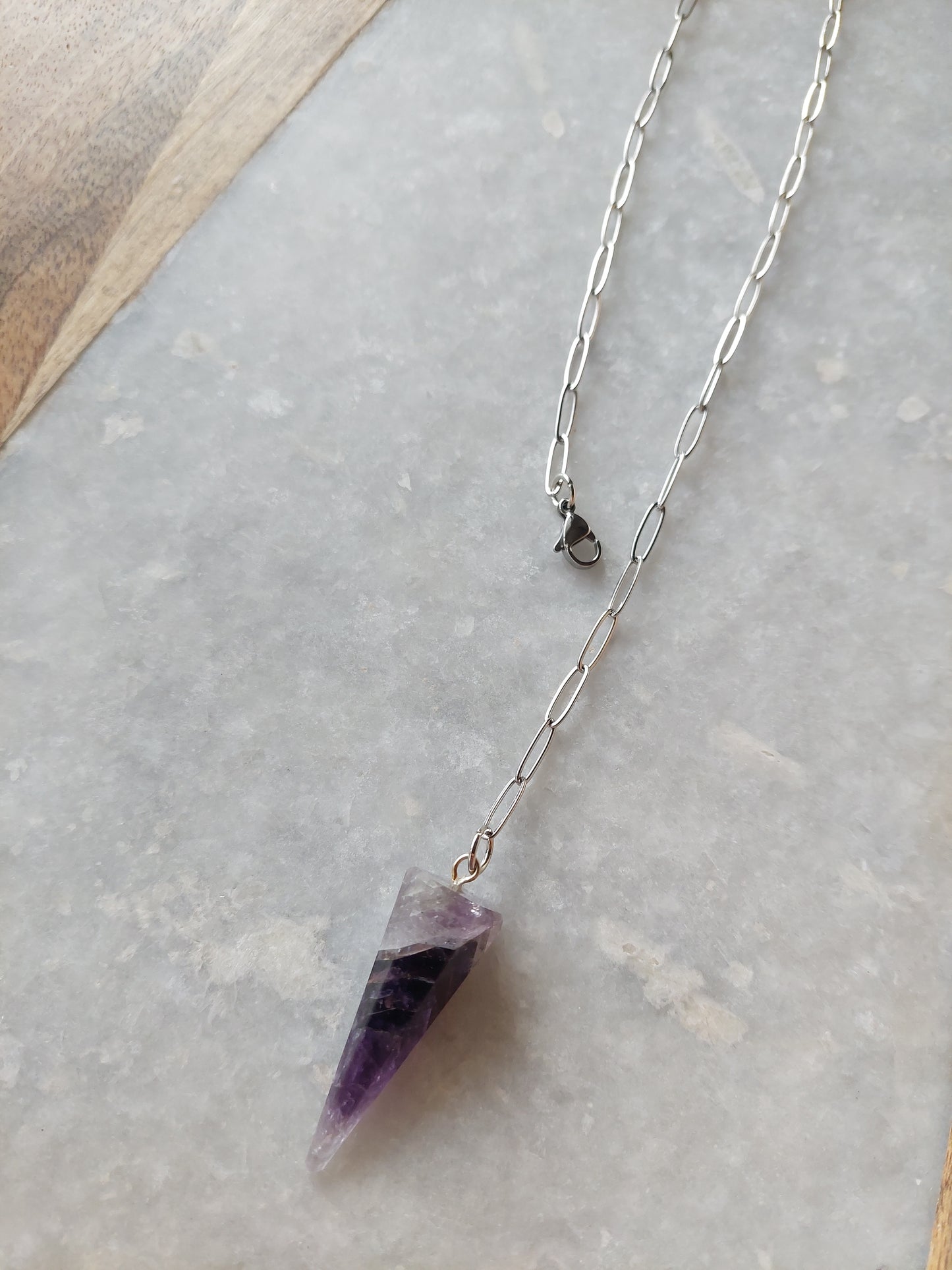 Adjustable Choker - Amethyst Spike