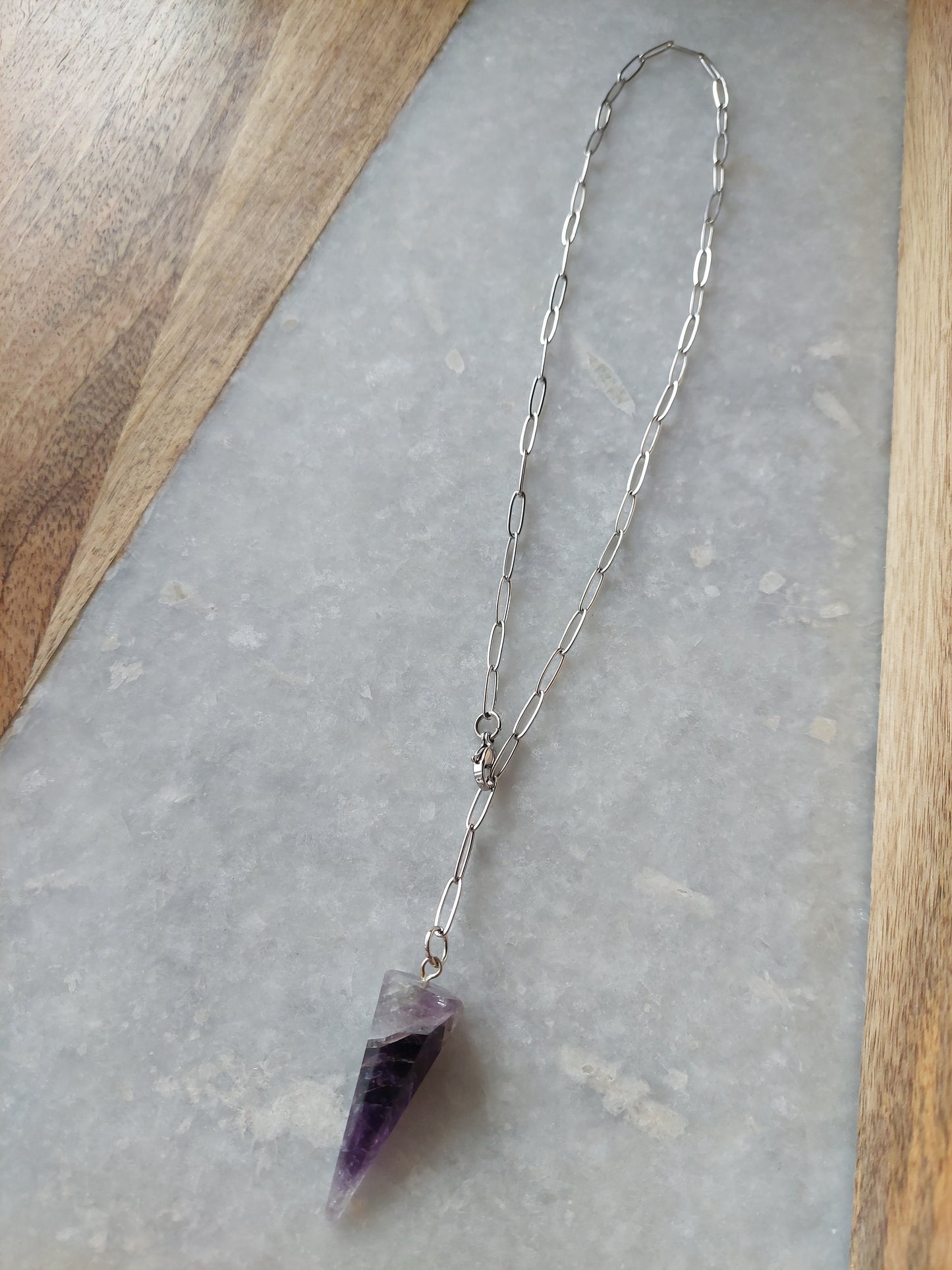 Adjustable Choker - Amethyst Spike