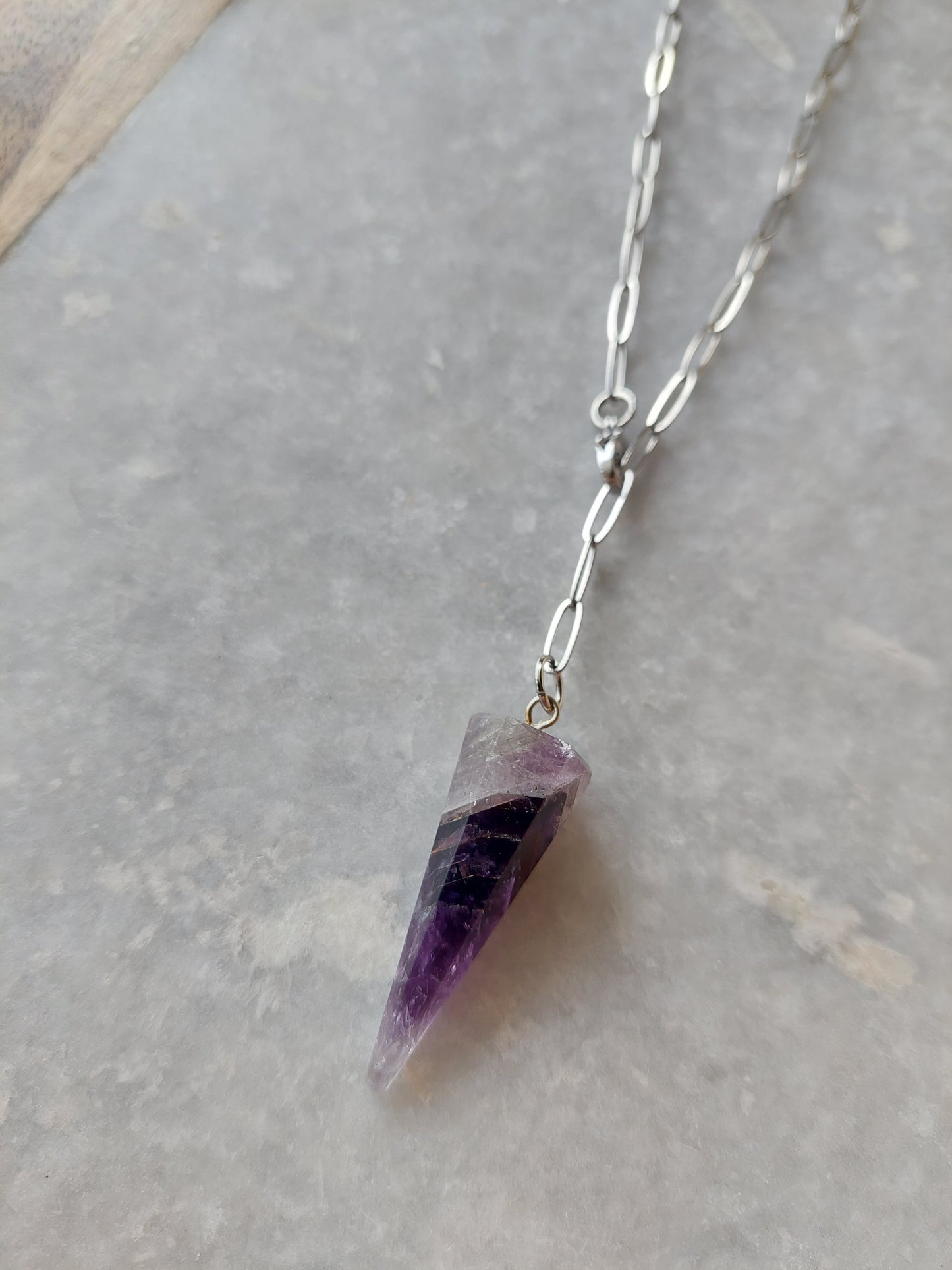 Adjustable Choker - Amethyst Spike