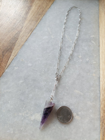 Adjustable Choker - Amethyst Spike
