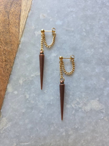 Spike Post Earrings (long)
