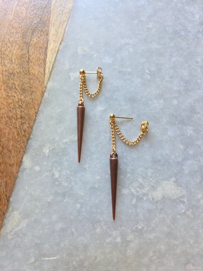 Spike Post Earrings (long)