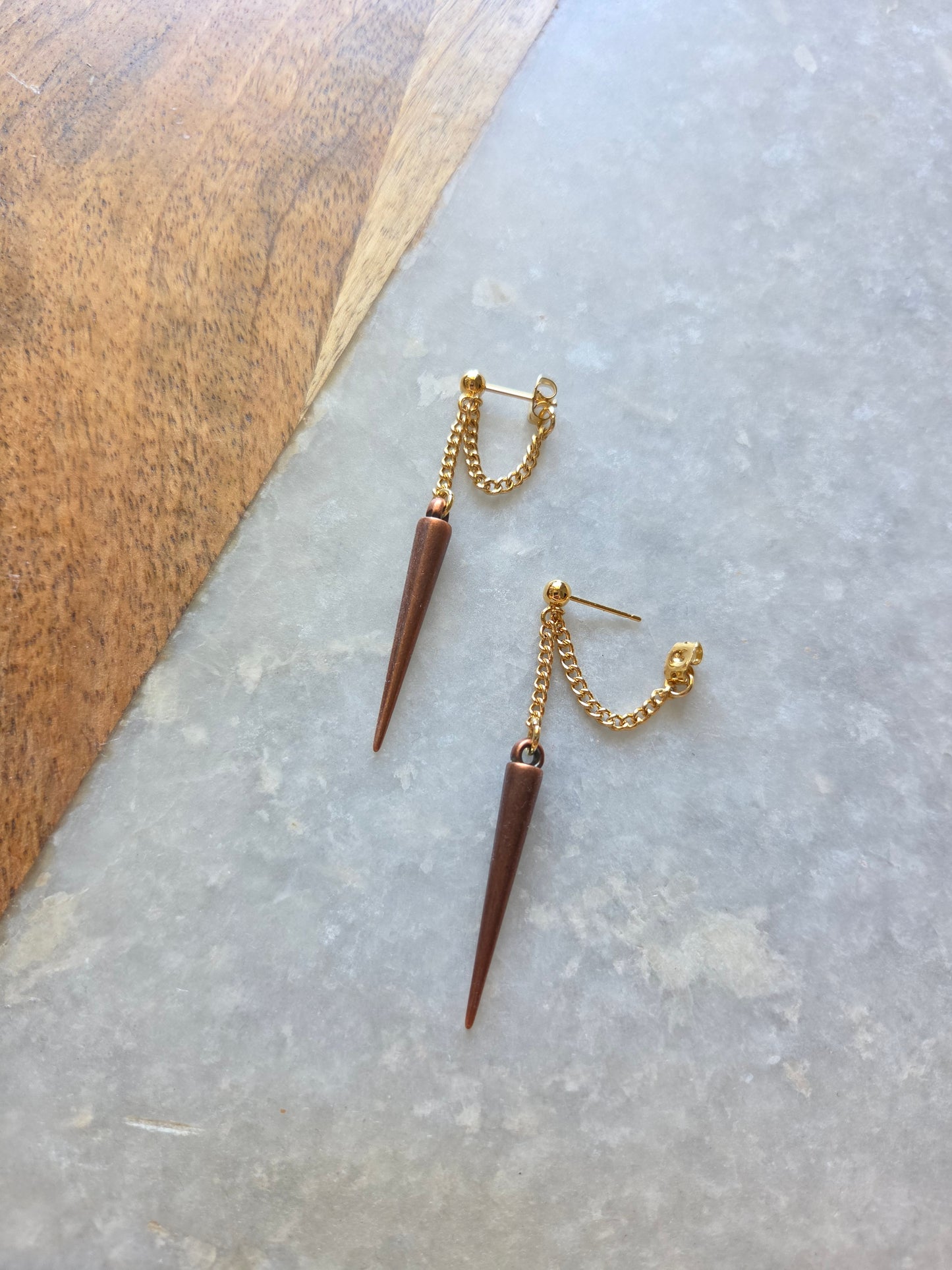 Spike Post Earrings (long)