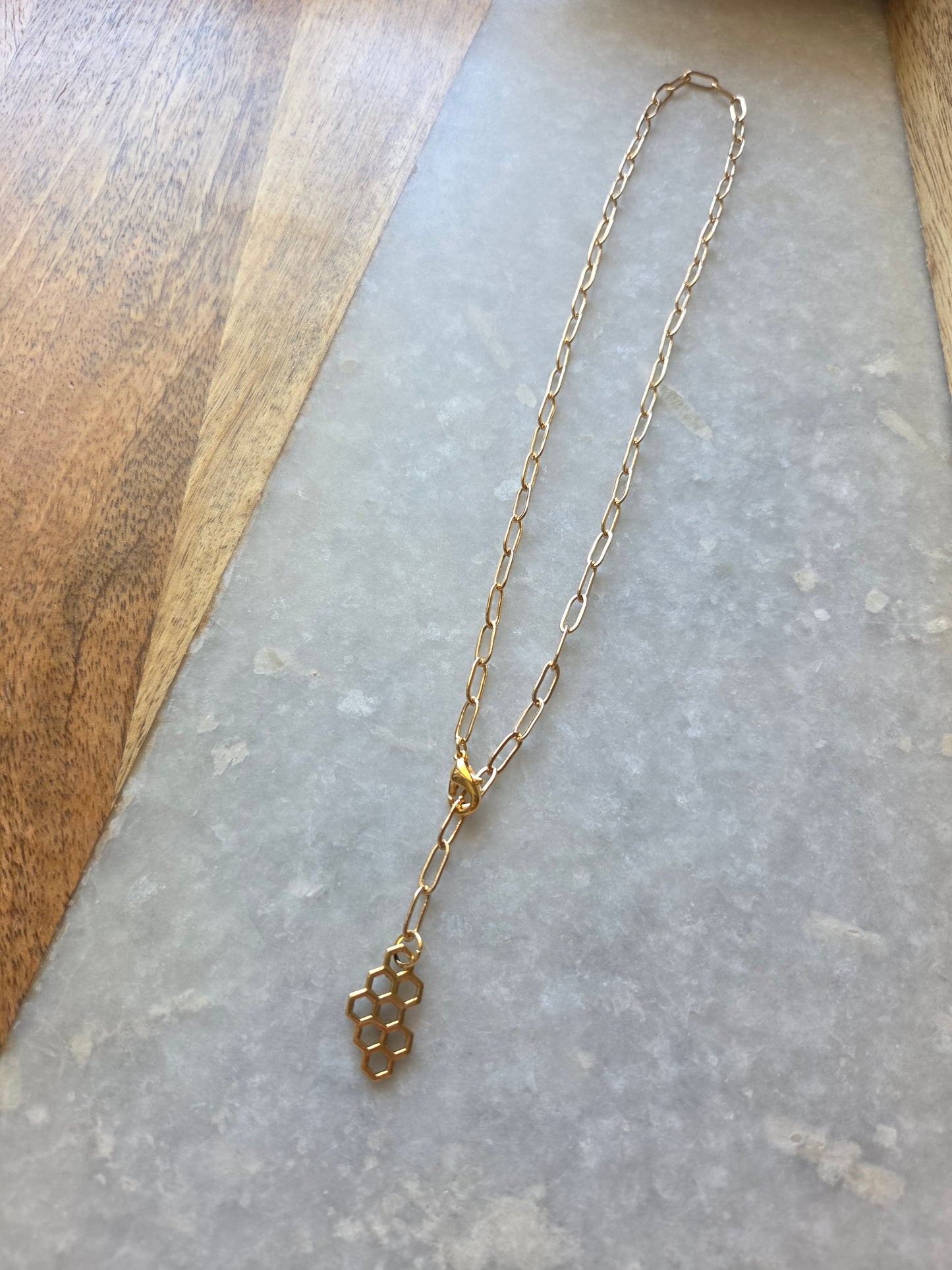 Adjustable Necklace - Honeycomb