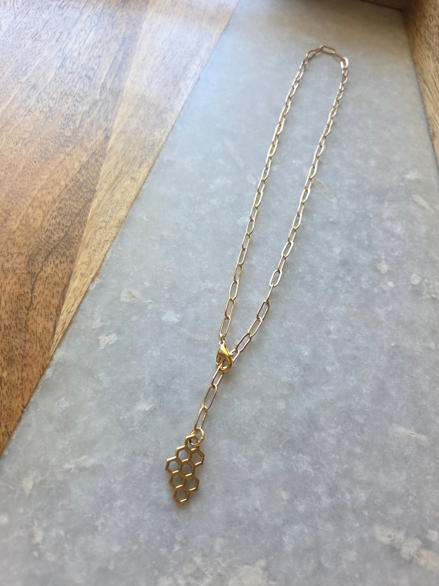 Adjustable Necklace - Honeycomb
