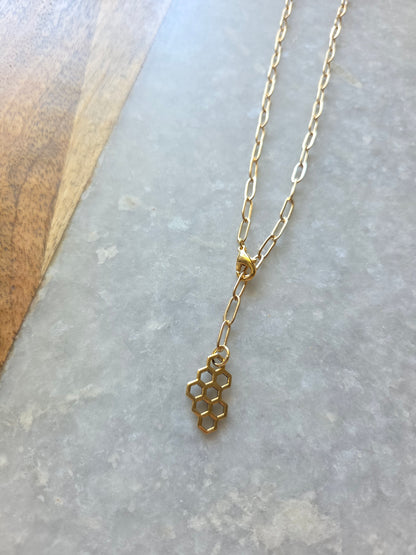 Adjustable Necklace - Honeycomb