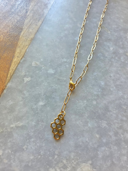 Adjustable Necklace - Honeycomb