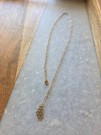 Adjustable Necklace - Honeycomb