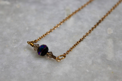 Bar Necklace, Gold Necklace, Gold Accessories, Short Necklace, Opalescent Jewelry, Basic Jewelry, Chain Necklace, Simple Necklace