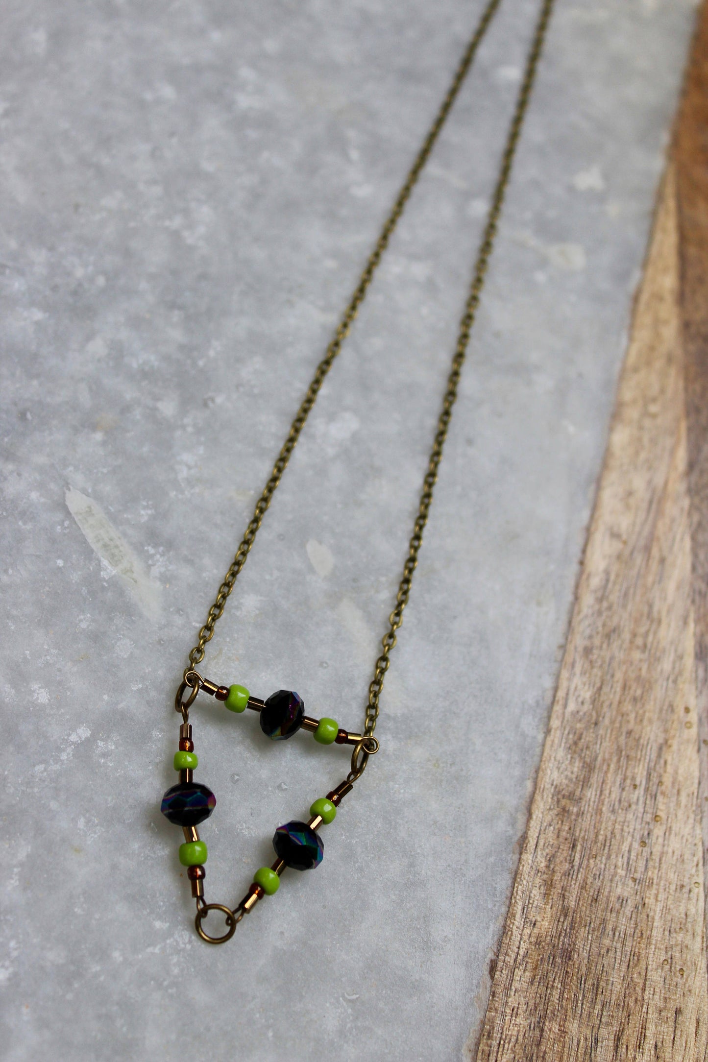 Festival Necklace, Antique Gold Accessories, Antique Gold Necklace, Triangle Necklace, Geometric Jewelry, Metal Necklace, Festival Jewelry