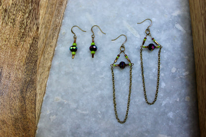 Festival Earrings, Antique Gold Accessories, Antique Gold Earrings, Dangle Earrings, Colorful Jewelry, Metal Earrings, Festival Jewelry