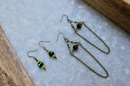 Festival Earrings, Antique Gold Accessories, Antique Gold Earrings, Dangle Earrings, Colorful Jewelry, Metal Earrings, Festival Jewelry