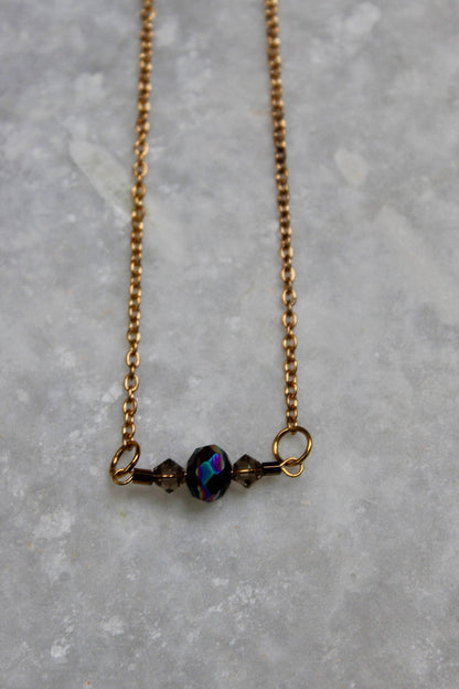 Bar Necklace, Gold Necklace, Gold Accessories, Short Necklace, Opalescent Jewelry, Basic Jewelry, Chain Necklace, Simple Necklace