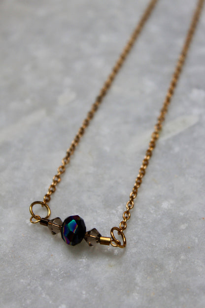 Bar Necklace, Gold Necklace, Gold Accessories, Short Necklace, Opalescent Jewelry, Basic Jewelry, Chain Necklace, Simple Necklace