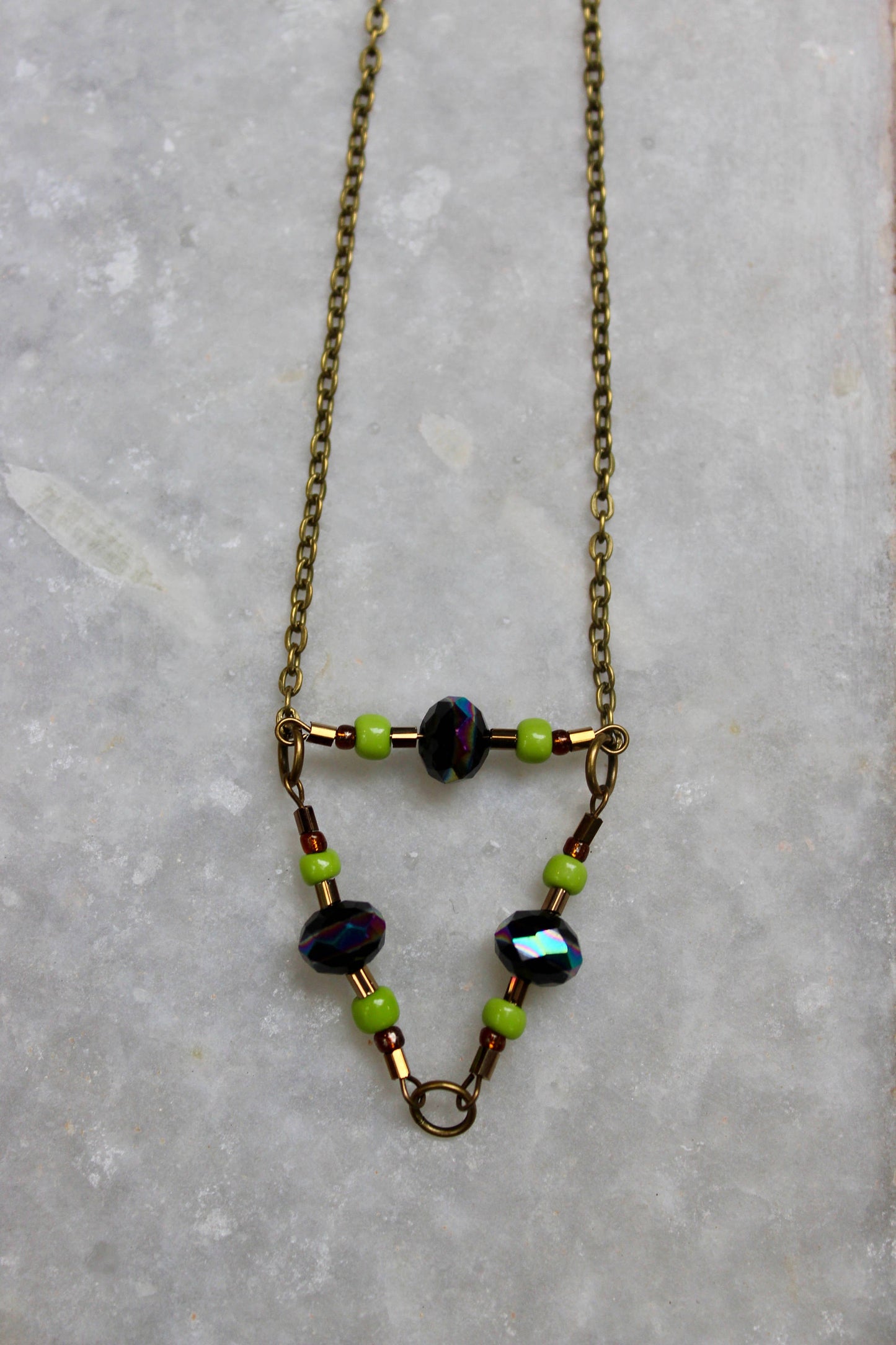 Festival Necklace, Antique Gold Accessories, Antique Gold Necklace, Triangle Necklace, Geometric Jewelry, Metal Necklace, Festival Jewelry