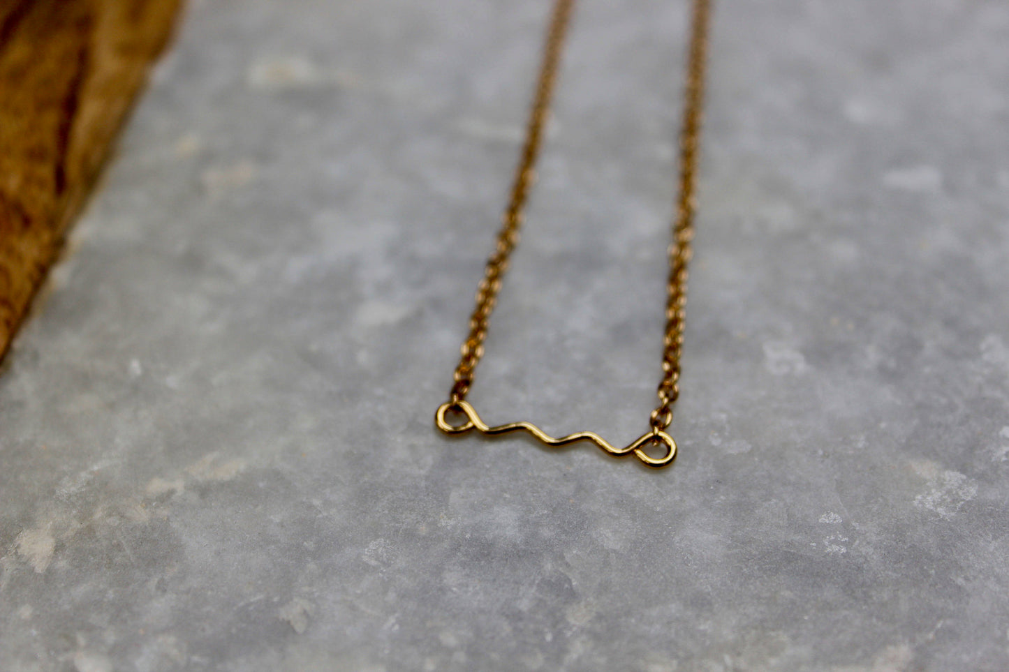 Gold Bar Necklace, Bar Necklace, Gold Necklace, Gold Jewelry, Wavy Necklace, Wavy Bar Necklace, Simple Jewelry, Classic Necklace