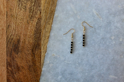 Gunmetal Earrings, Gunmetal Jewelry, Gifts for Her, Dangle Earrings, Gold Jewelry, Gold Earrings, Holiday Jewelry, Drop Earrings