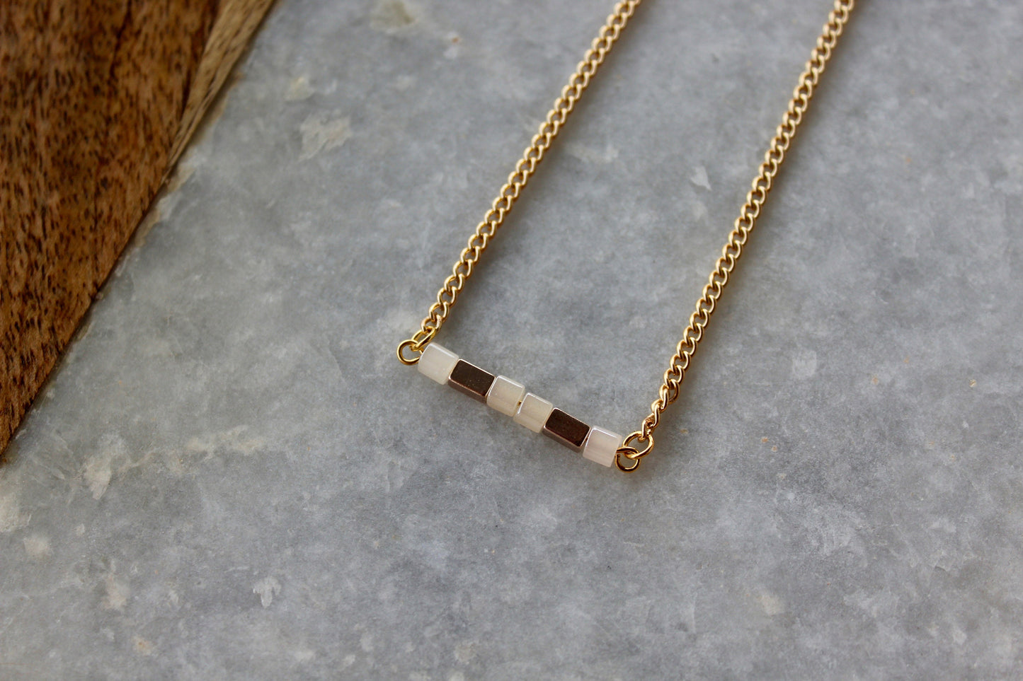Pink Jewelry, Bar Necklace, Work From Home Jewelry, Pale Pink Necklace, Simple Necklace, Gold Necklace, Gold Jewelry, Classy Necklace