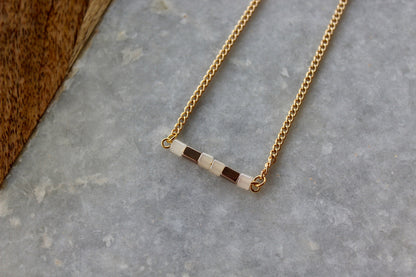 Pink Jewelry, Bar Necklace, Work From Home Jewelry, Pale Pink Necklace, Simple Necklace, Gold Necklace, Gold Jewelry, Classy Necklace