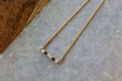 Pink Jewelry, Bar Necklace, Work From Home Jewelry, Pale Pink Necklace, Simple Necklace, Gold Necklace, Gold Jewelry, Classy Necklace