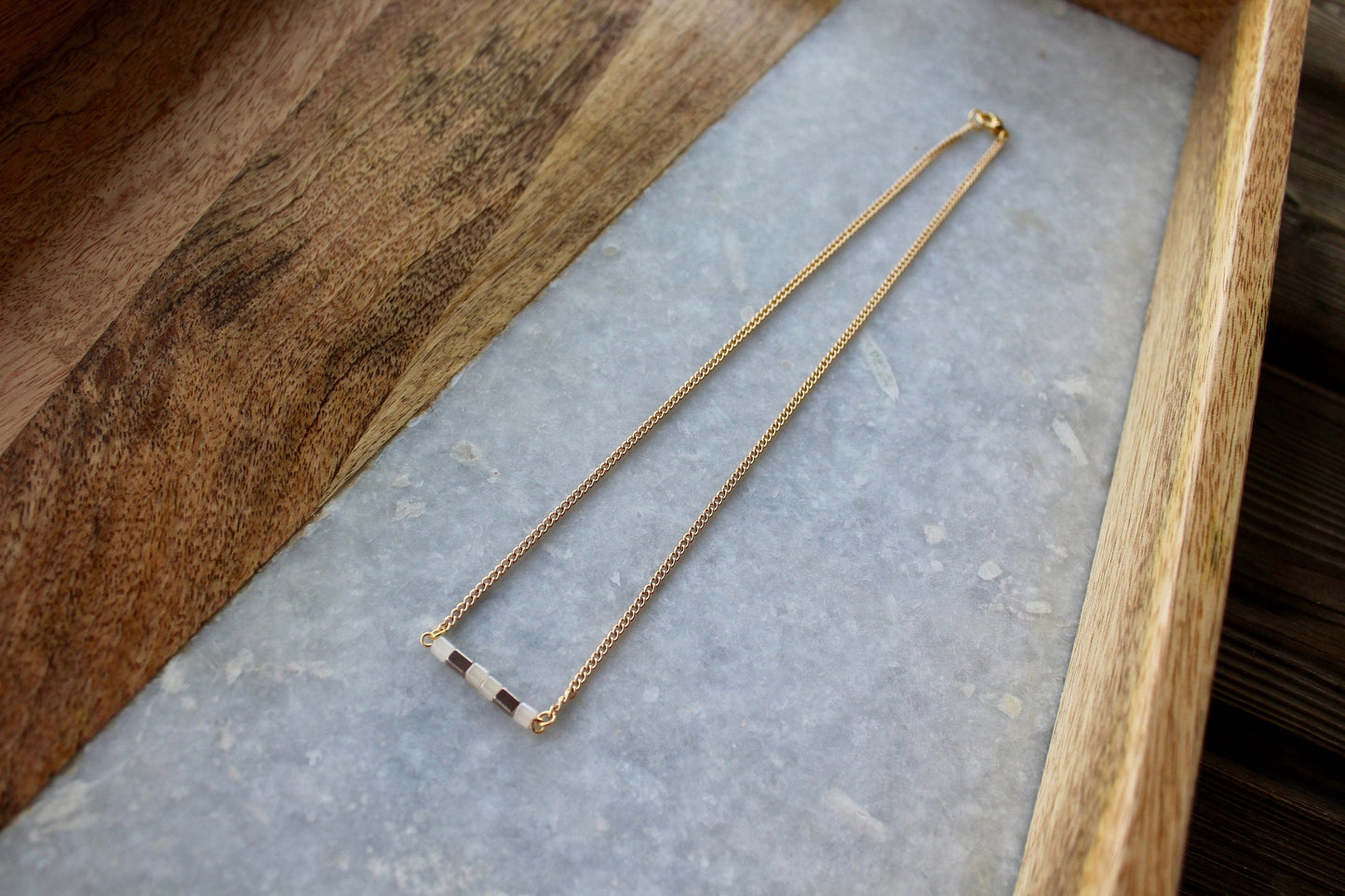 Pink Jewelry, Bar Necklace, Work From Home Jewelry, Pale Pink Necklace, Simple Necklace, Gold Necklace, Gold Jewelry, Classy Necklace