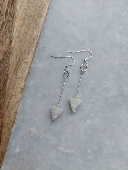 Aventurine Earrings, Boho Earrings, Festival Earrings, Silver Earrings, Dangle Earrings, Cool Earrings, Funky Earrings, Lightweight Earrings