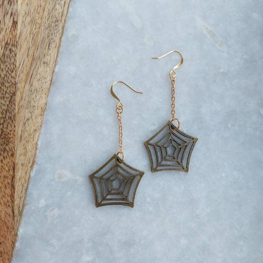 Spiderweb Earrings, Spiderweb Jewelry, Halloween Earrings, Halloween Jewelry, Halloween Costume, Costume Jewelry, Gothic Earrings