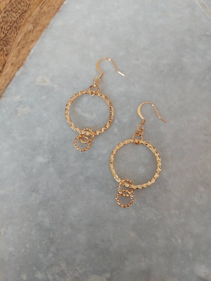 Hoop Earrings, Metal Hoop Earrings, Hoop Jewelry, Gold Earrings, Date Night Jewelry, Embossed Earrings, Funky Earrings