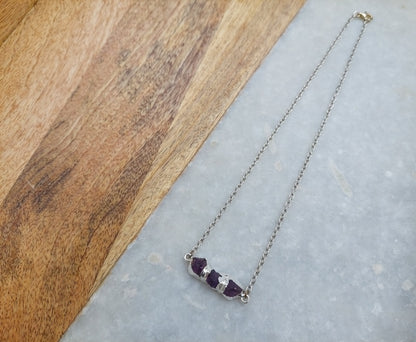 Amethyst Necklace, Amethyst Jewelry, Gifts for Her, Holiday Gifts, Natural Cut Amethyst, Semi Precious Jewelry, Amethyst Accessories