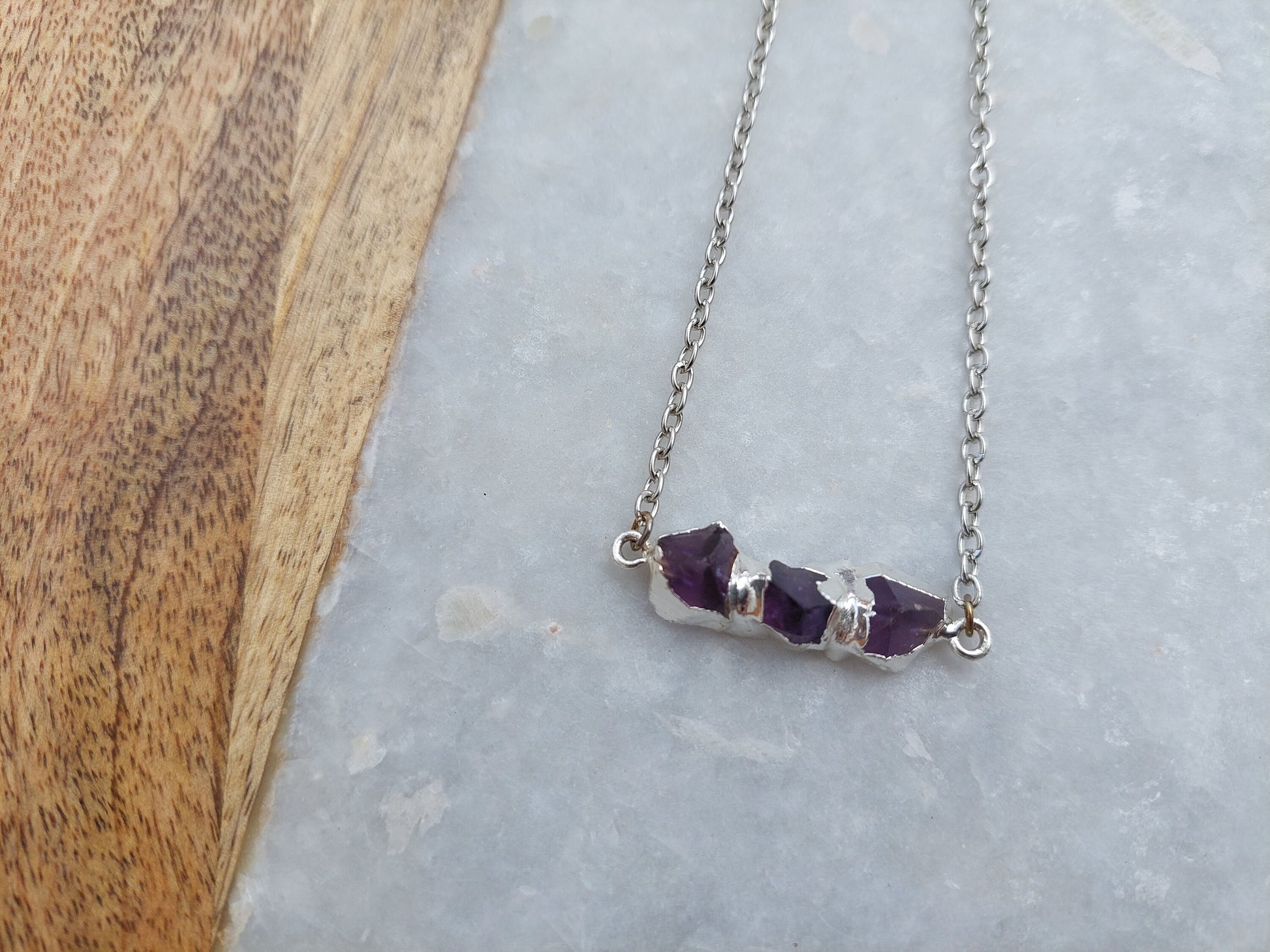 Amethyst Necklace, Amethyst Jewelry, Gifts for Her, Holiday Gifts, Natural Cut Amethyst, Semi Precious Jewelry, Amethyst Accessories