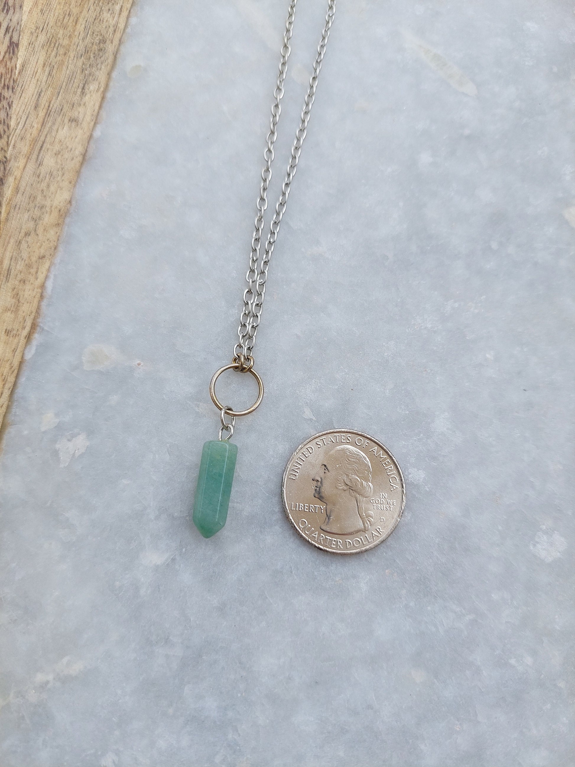 Small Aventurine Pendant, Aventurine Jewelry, Stone Necklace, Geode Necklace, Geode Jewelry, Aventurine Necklace, Aventurine Drop Necklace