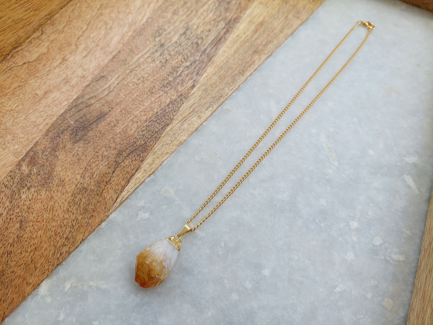 Gifts for Her, Citrine Necklace, Citrine Jewelry, Raw Cut Citrine, Orange Jewelry, Citrine Accessories, Gold Necklace