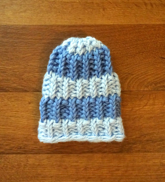 Blue Baby Beanie, Baby Hat, Winter Baby Hats, Hand Knit Baby Hat, Basket Weave Baby Hat, Newborn Accessories, Newborn Hats, Newborn Beanies