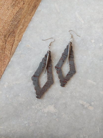 Cork Earrings with Spike