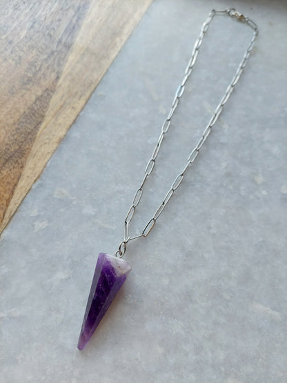 Amethyst Spike Necklace