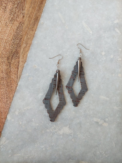 Cork Earrings with Spike