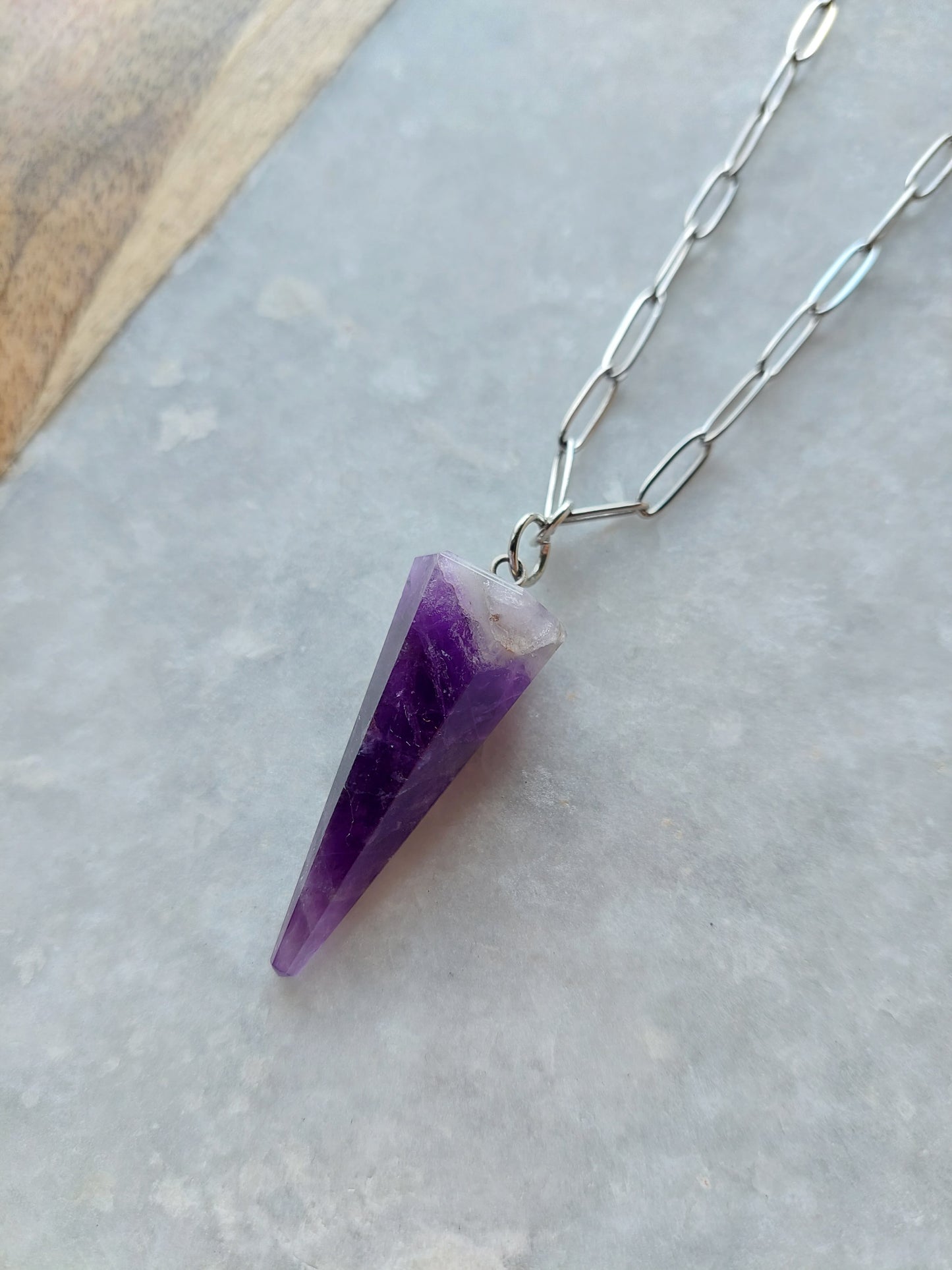 Amethyst Spike Necklace